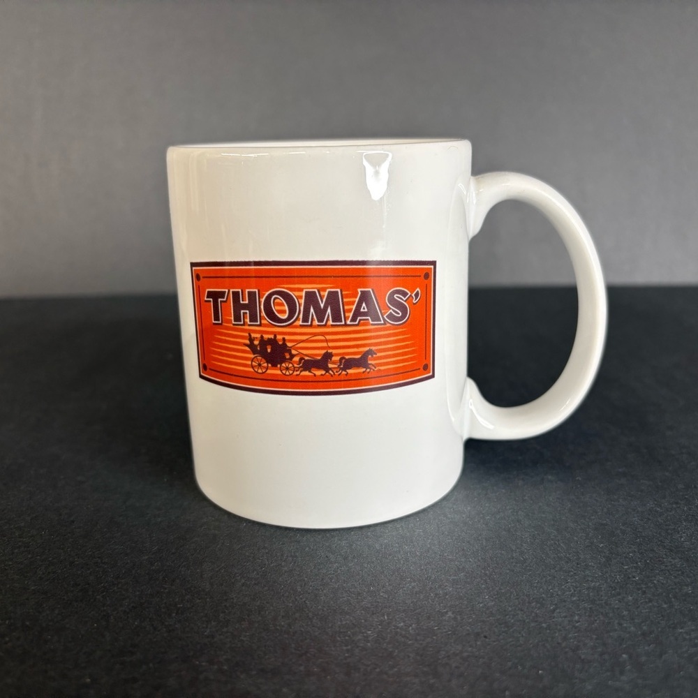 White Thomas I Love Bagels Mug Ceramic Cottagecore Grandmacore Rustic Country